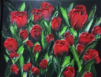 Armful of Red Tulips